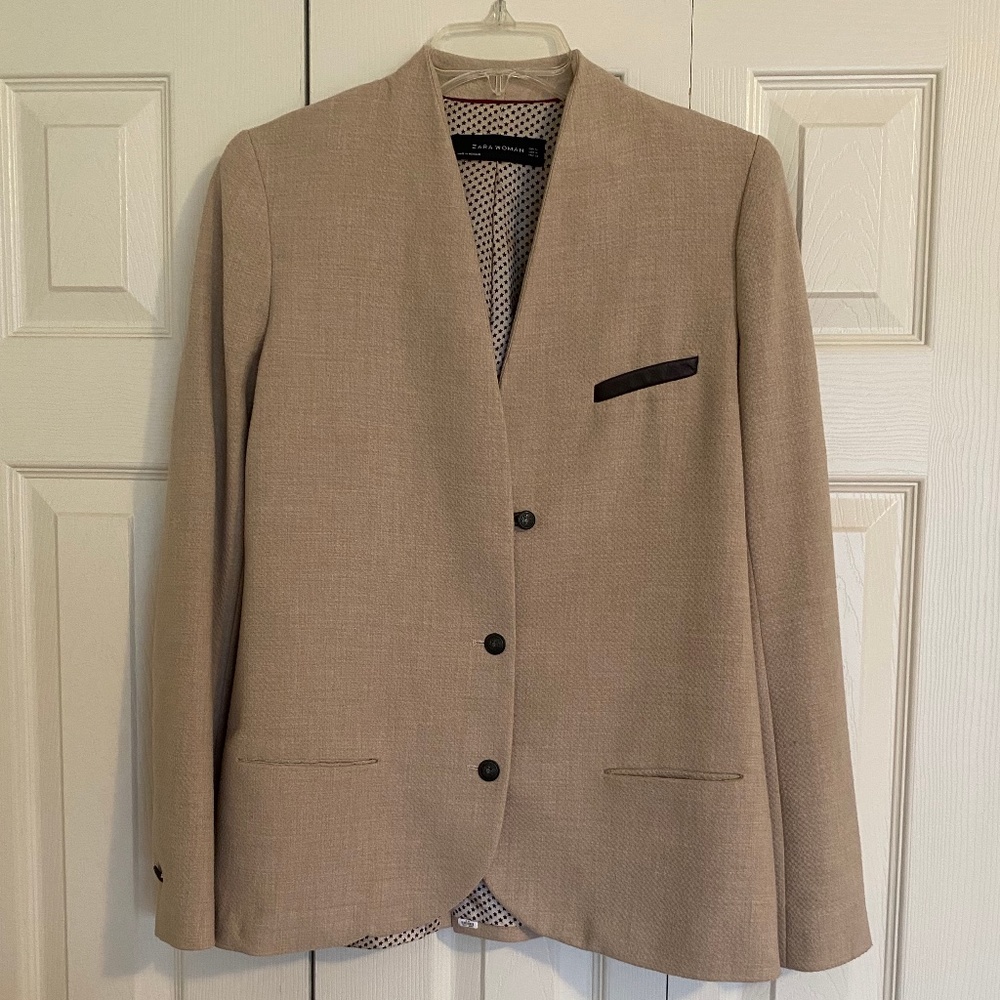 Zara tan blazer Size Medium